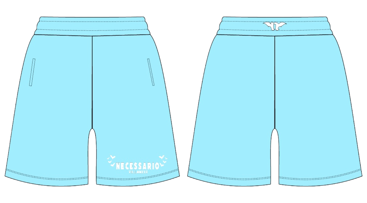 Pantalones cortos con cremallera Beloved Bats