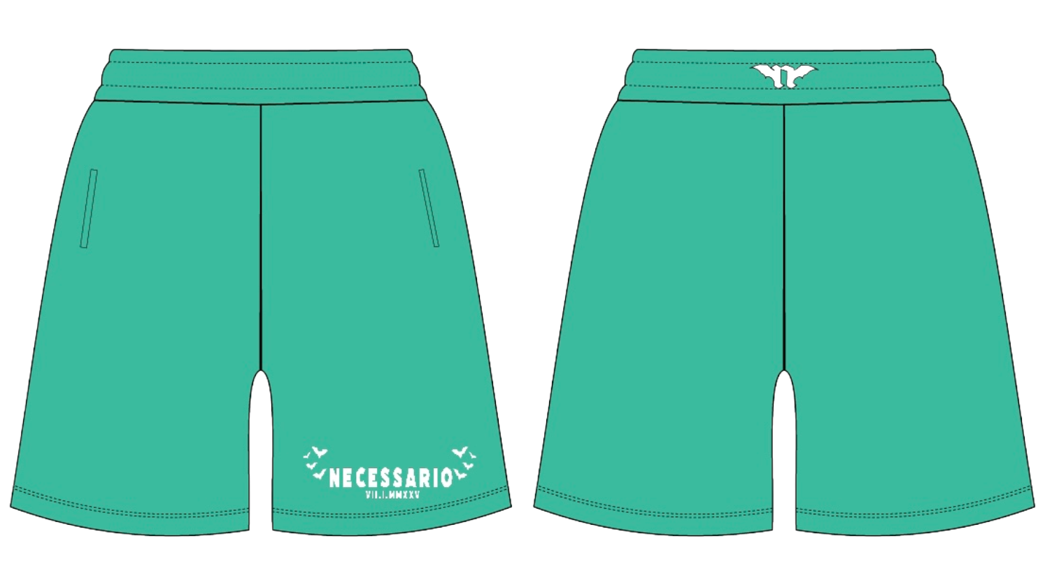 Pantalones cortos con cremallera Beloved Bats